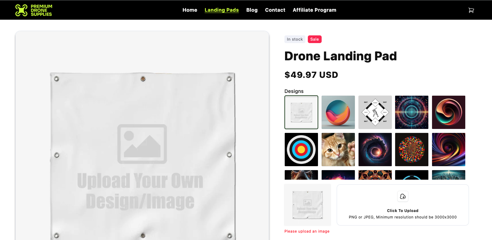 Drone landing pad